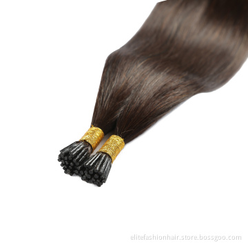 Wholesale I Tip Human Hair Extensions Straight 12''-26'' Virgin Hair Cuticle Remy Aligned Hair Extensions